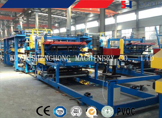 EPS / ROCKWOOL Sandwich Panel Making Machine Continuous Cold Roll Forming 50HZ