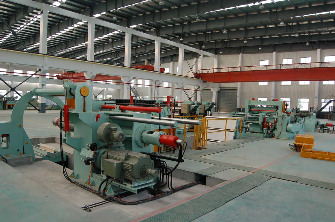 Slit+Coil+Rack Hot / Cold Rolled Coil Slitting Line Automatic With VF speed control ...