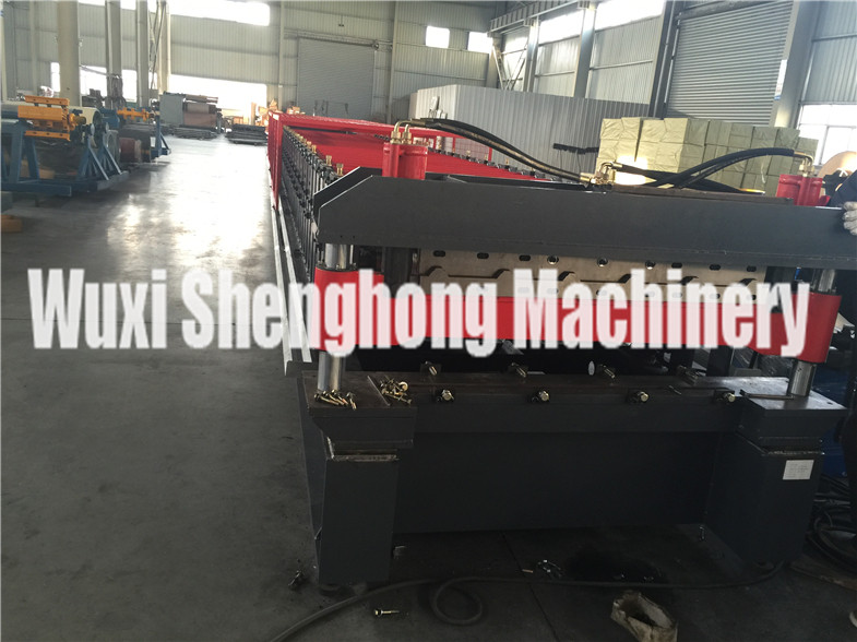 H Type Steel Body Frame Glazed Tile Roll Forming Machine For Making Re-Cycle