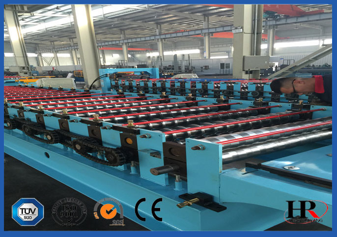1.25m Width Wall Panel Roll Forming Machine With Manual Shearing Device