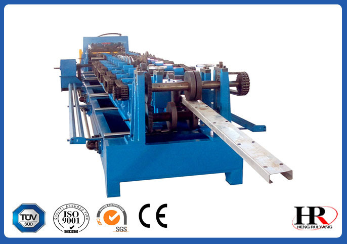 C Purlin Roll Automatic Forming Machine With Auto Cutting , 3mm Thickness