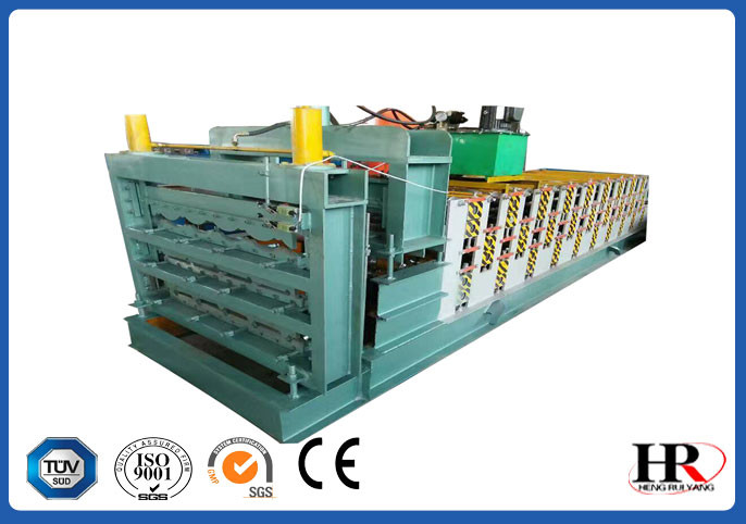 three layer corrugated and ibr metal roof sheet cold roll forming machine