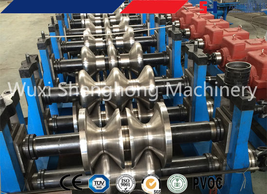 Highway Guardrail Roll Forming Machine , Crash Barrier Roll Forming Machine