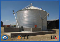 500/1000/10000 Ton Vertical Grain Silo Machine Hot Dip Galvanizing Coating For Storage