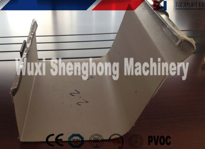 Rain Gutter Roll Forming Machine PLC Control 0.4 - 0.6mm Thickness