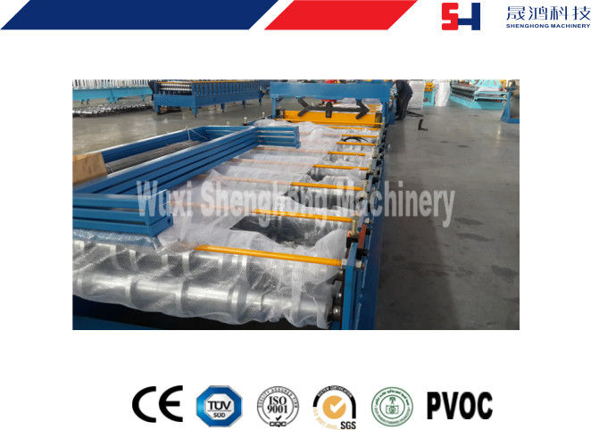 Hydraulic Decoiler Standing Seam Roof Sheet Roll Forming Machine 30 M / Min