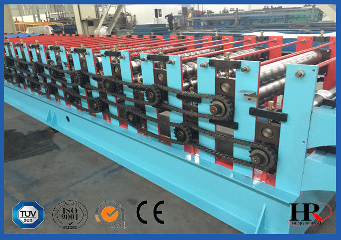 Double Layer Colored Steel Roof Roll Forming Machine With Uncoiling SGS Approved
