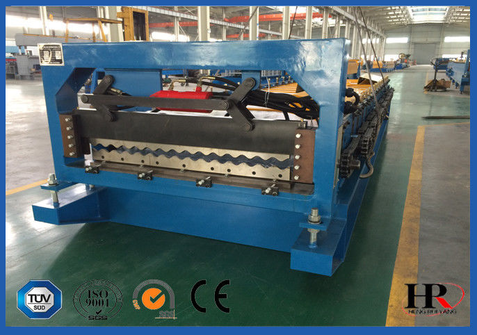 Aluminum Building Material Cold Roll Forming Machine For Roof Tile 3 - 4 m / min