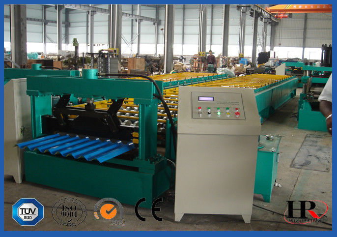 Aluminum Building Material Cold Roll Forming Machine For Roof Tile 3 - 4 m / min