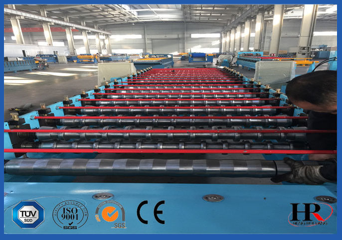 Low Noise Wall Panel Roll Forming Machine , Metal Roofing Equipment
