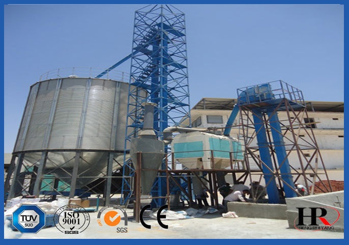 Corrugated Hot Dip Galvanized Steel Grain Silo With Temperature Moisture Inspection Sensor