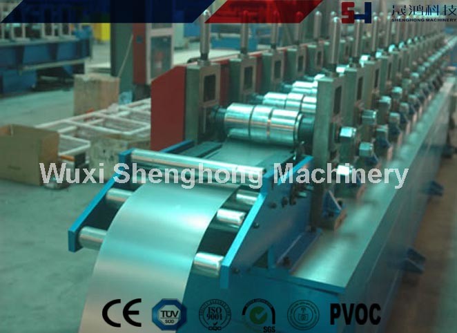 PLC Control Steel Metal Door Frame Roll Forming Machine 5.5KW 8 - 12 m / min