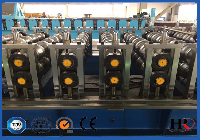 Highway Guardrail Roll Forming Machine, W Beam Roll Forming Line Chain Transmission